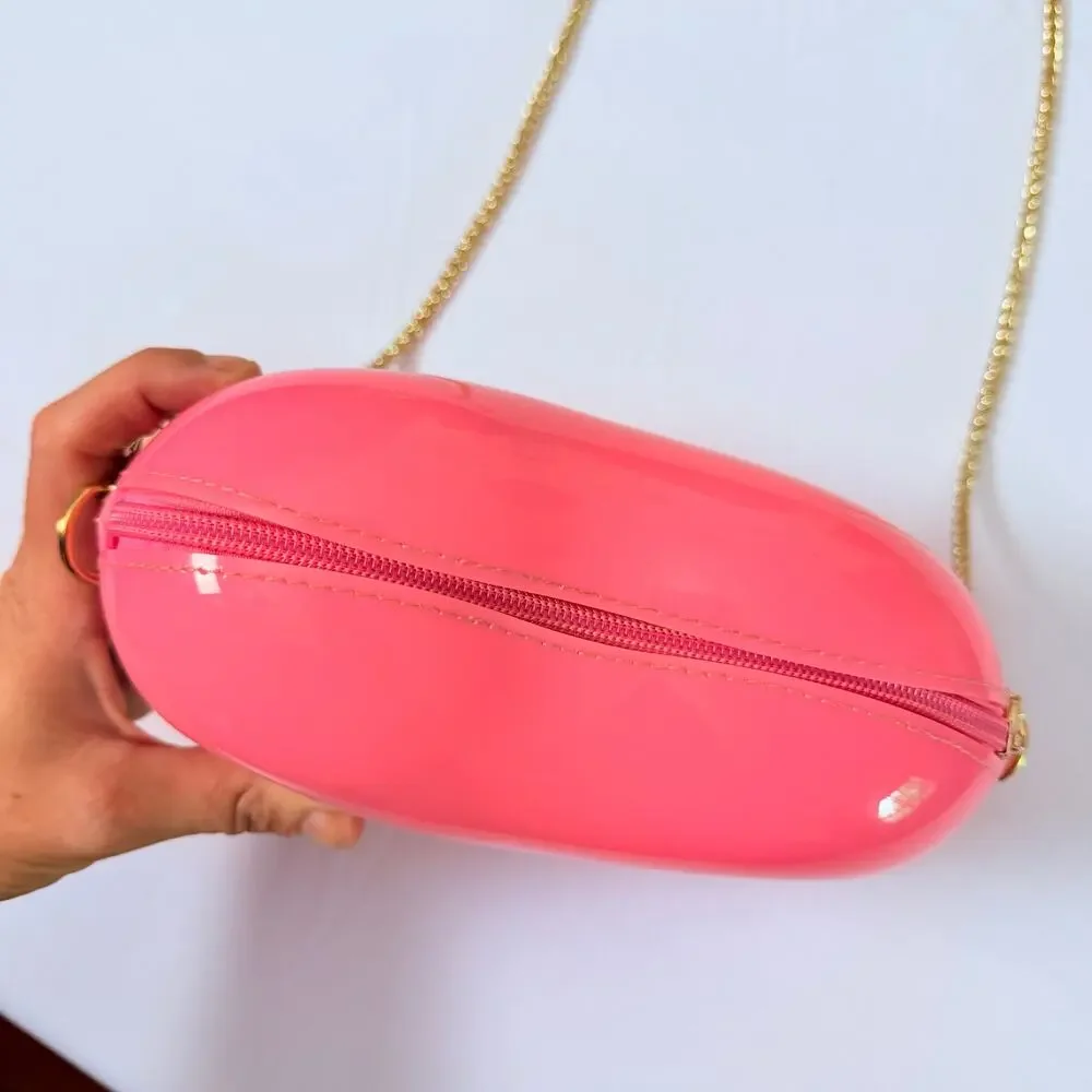 Bubblegum Pink Heart Crossbody Bubble Bag / Purse